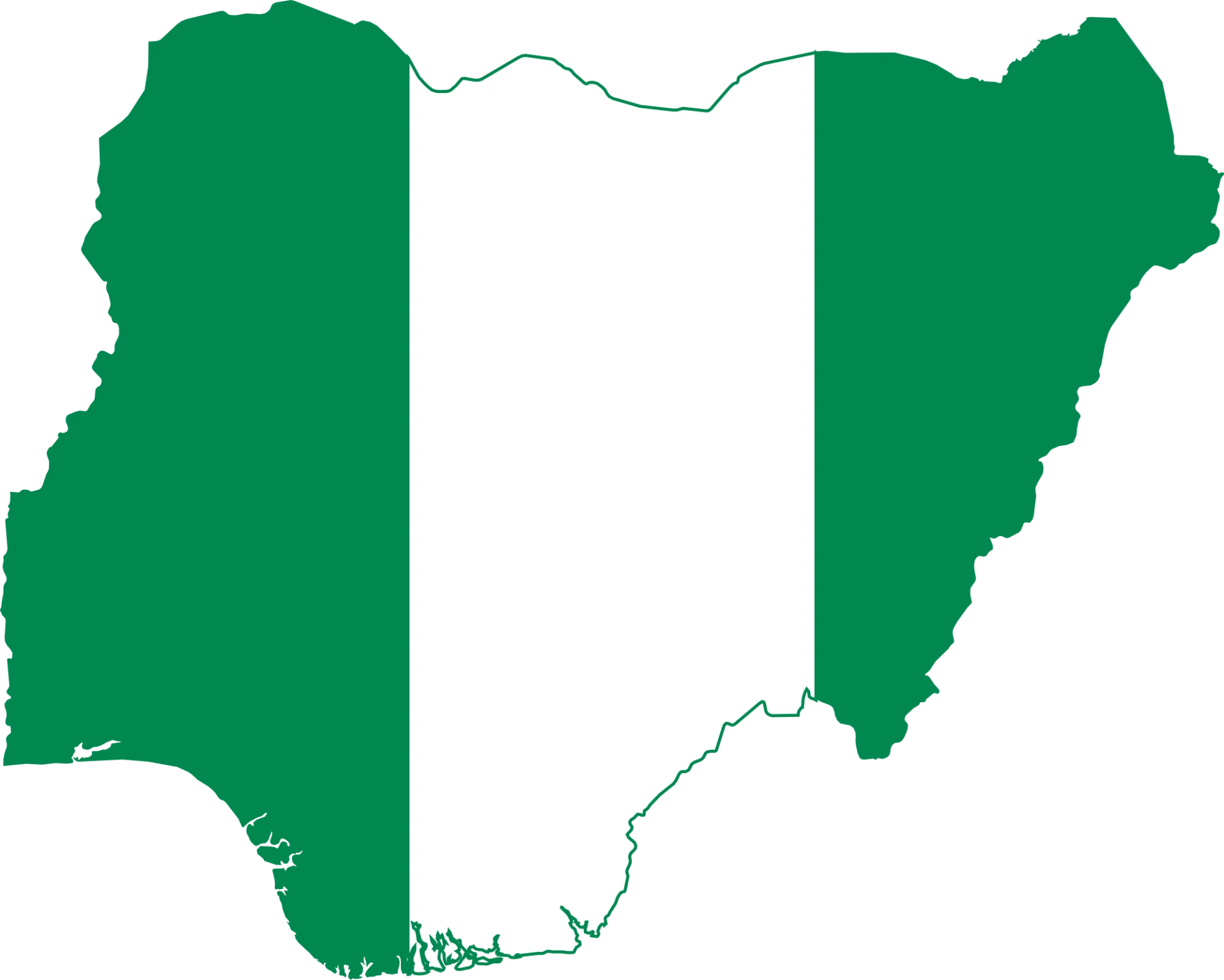 Nigeria flag map