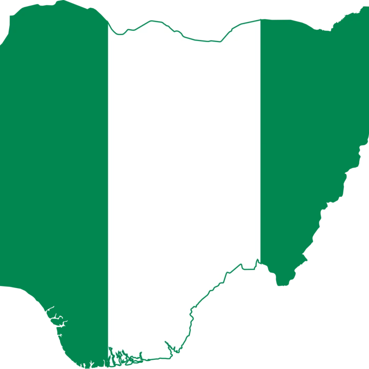 Nigeria flag map